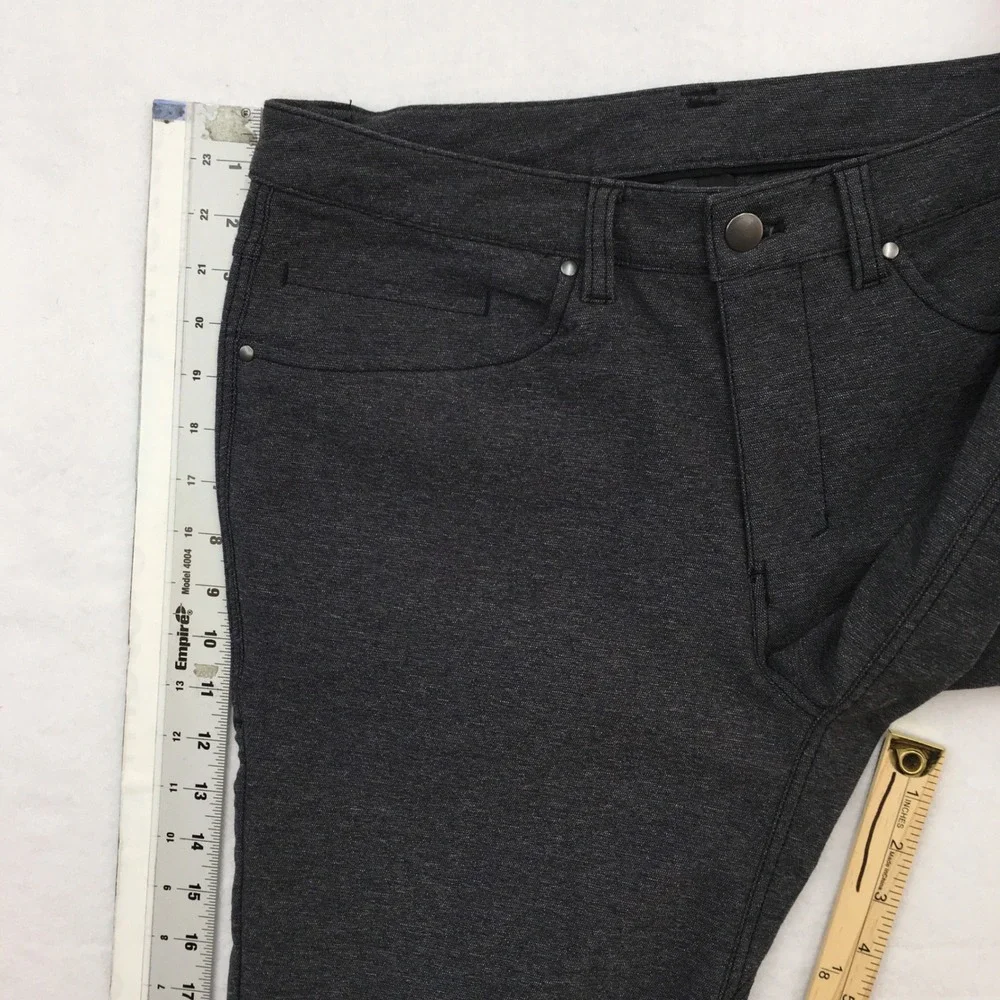 Lululemon ABC Pant Slim Mens 31 Tech Canvas Gray 5 Pocket Stretch Trousers